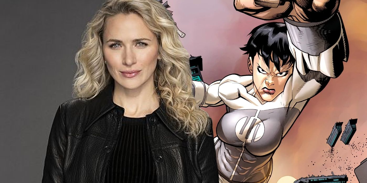 Shantel VanSanten from FBI: Most Wanted next to Anissa flying in the Invincible comics